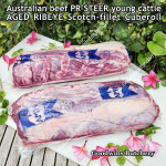 Beef Ribeye AUSTRALIA PR STEER (prime young cattle) AGED by Goodwins brand AMH whole cut FROZEN 4.5-5.5 kg/pc, price/kg (Scotch-Fillet / Cube-Roll)